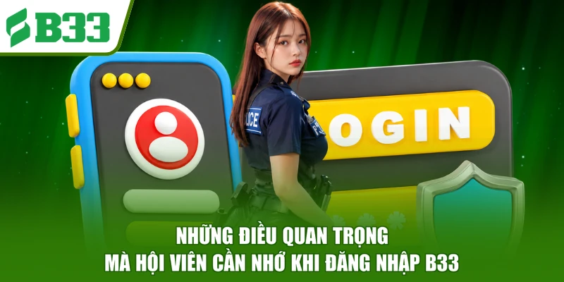 Những điều quan trọng mà hội viên cần nhớ khi đăng nhập B33